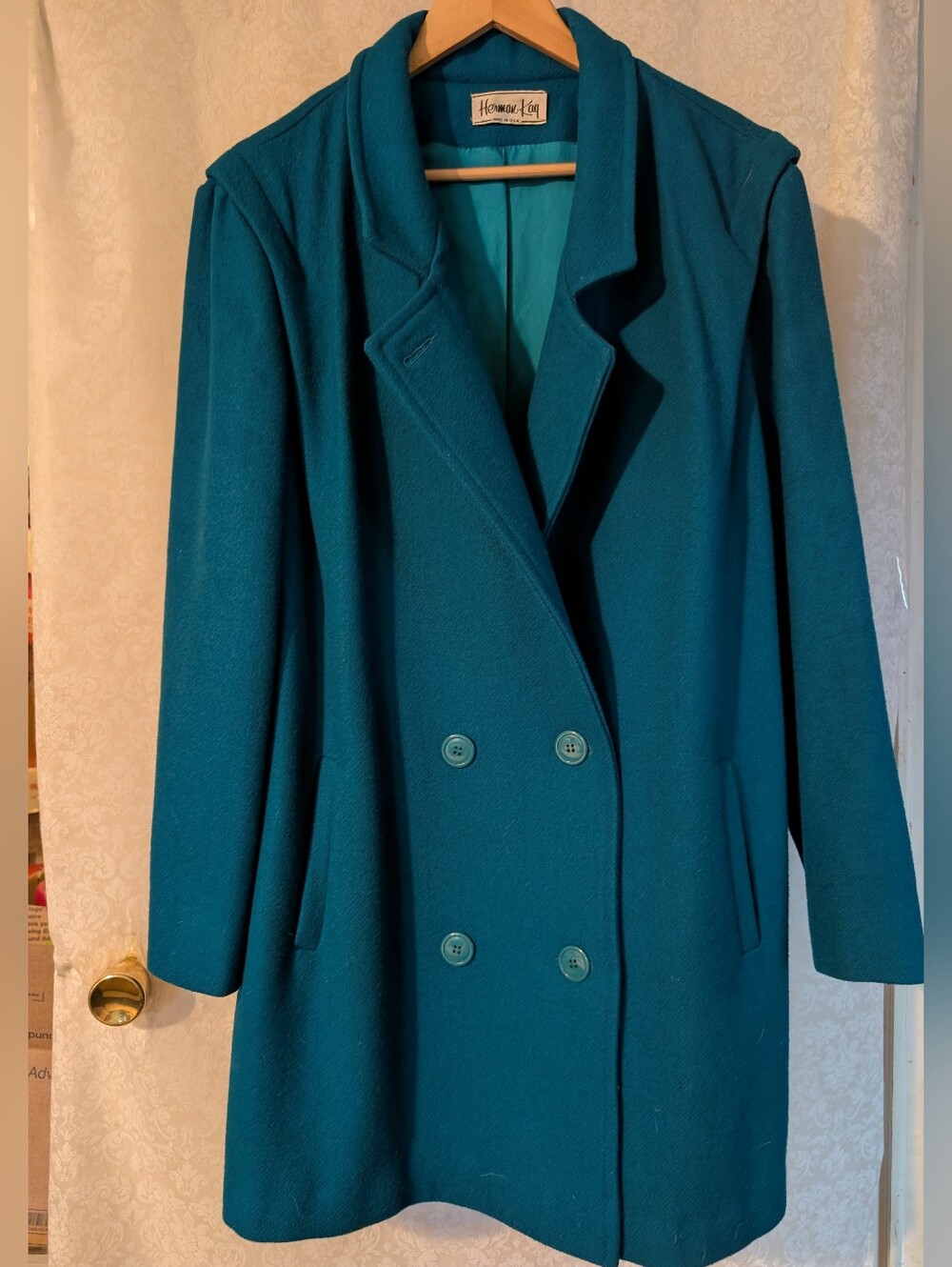 Vintage Herman Kay Wool Blend Pea Coat